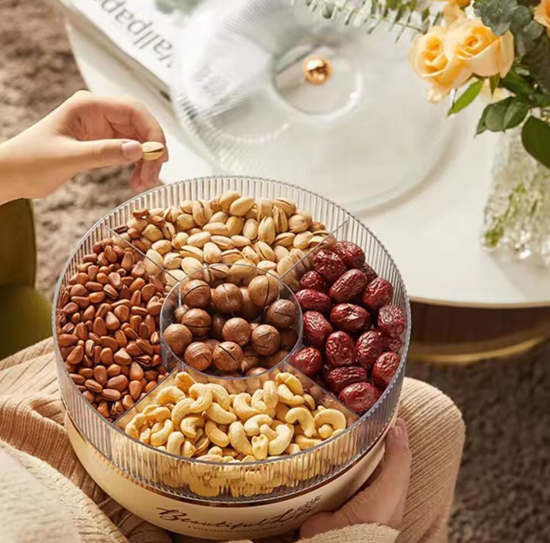Double Layer Transparent Nuts And Snacks Tray - My Store