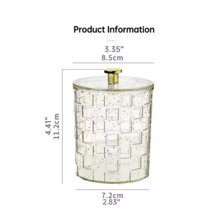 Acrylic Round Cotton Bud Holder - My Store