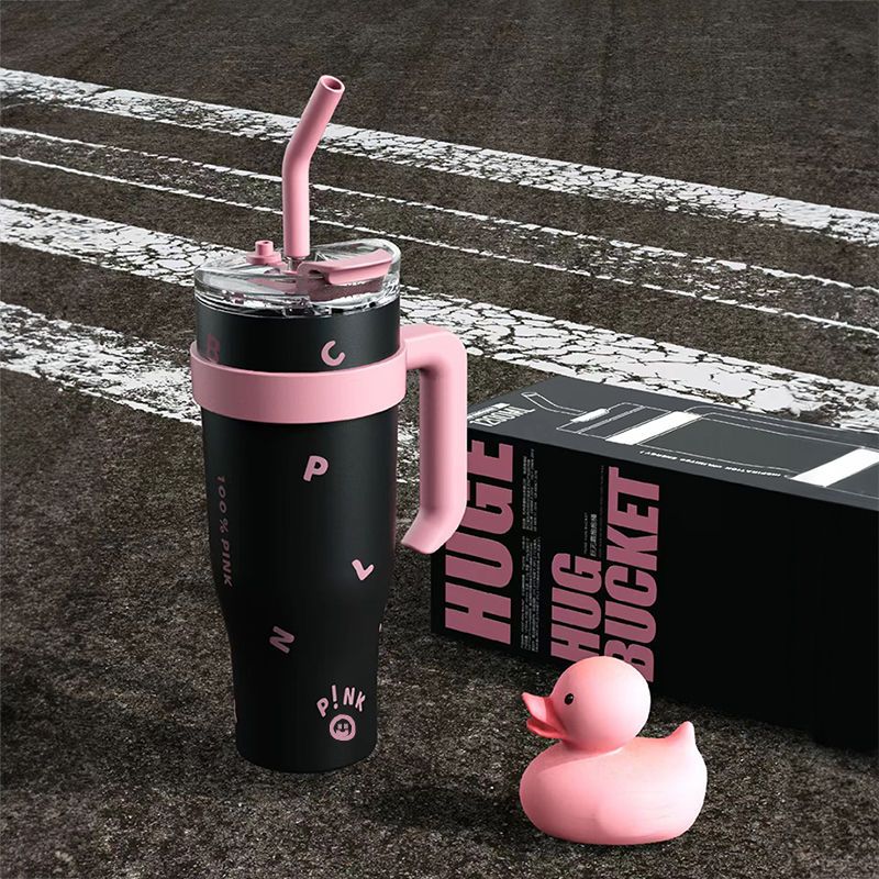 40oz Stainless Steel Tumbler with Handle & Straw -1200ML - My Store