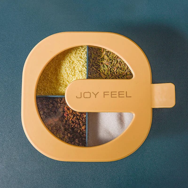 4 In 1 Plastic Seasoning Box with 4 Spoons - My Store