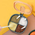 4 In 1 Plastic Seasoning Box with 4 Spoons - My Store