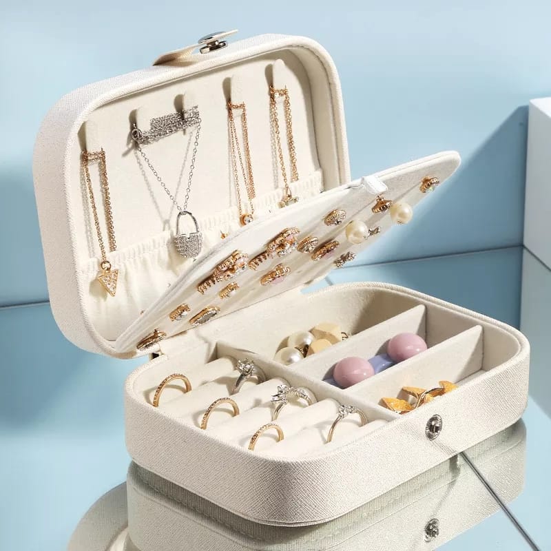 Medium Leather Jewelry Organizer - My Store