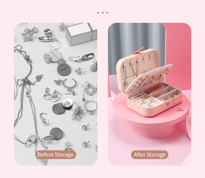 Medium Leather Jewelry Organizer - My Store