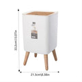 Wooden High Foot Dustbin - Square Shape - My Store