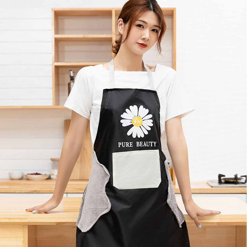 Kitchen Apron Waterproof Hand-Wiping With Pocket - My Store