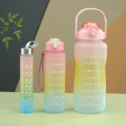 3 pcs Colourful Water Bottle Set