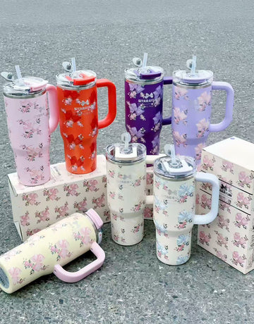 SITARAYURI Floral Bloom 900ml Insulated Tumbler 30oz