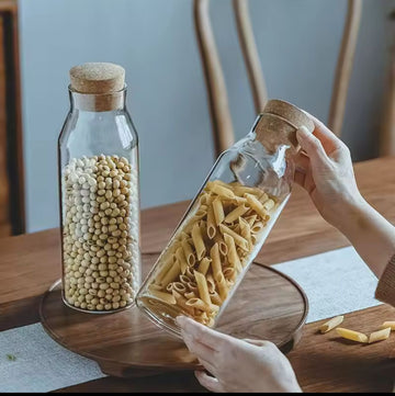 Glass Bottles with Cork Stopper