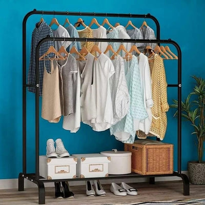 Double Pole Metal Cloth Stand - My Store