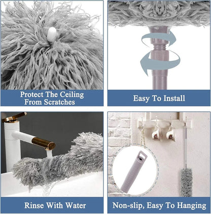 Foldable Cleaning Grey Duster (Premium Quality) (Big Size)