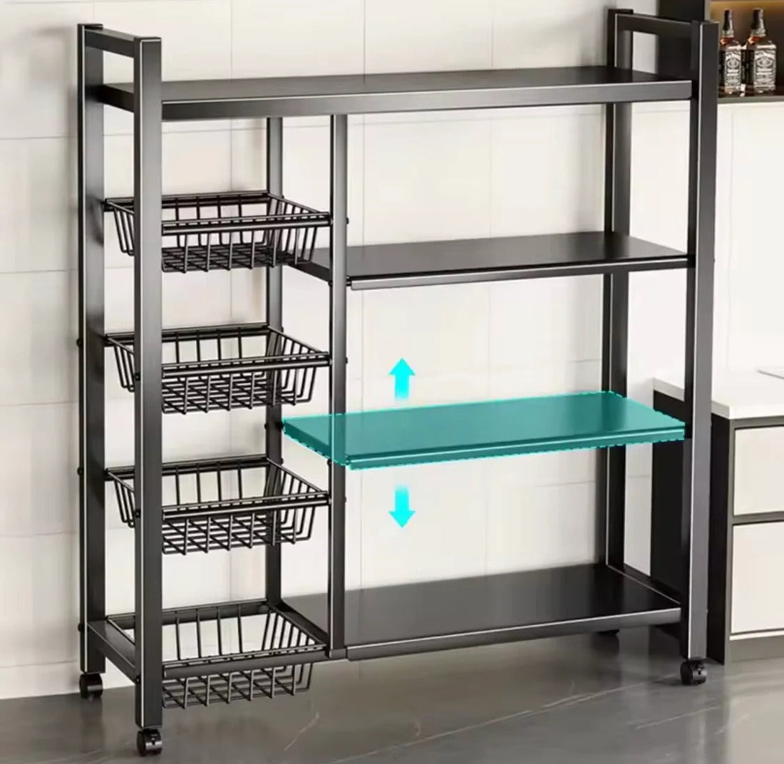 Multifunctional Storage Rack with Wheels