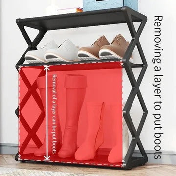 Zigzag X Shape 4-Layer Shoes Rack