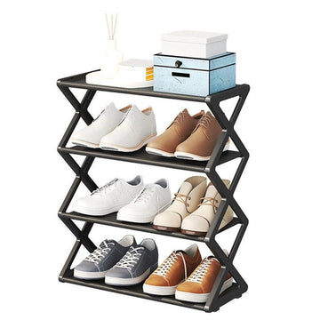 Zigzag X Shape 4-Layer Shoes Rack