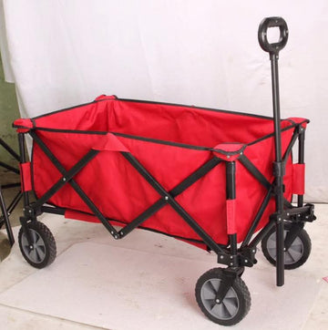 4 Wheel Heavy Duty Folding Bag Garden Trolley Cart Wagon Hand Pull