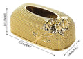 Luxurious Golden Rose Tissue Box Holder - My Store