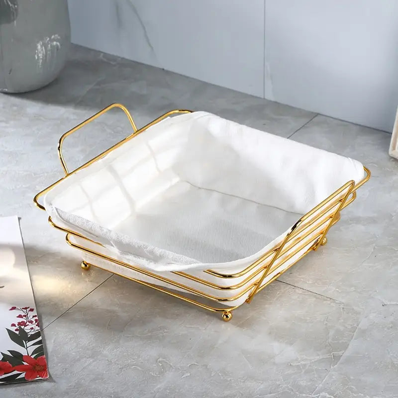 Metal Fruit Storage Basket, Snacks Storage And Organizer Plate - My Store