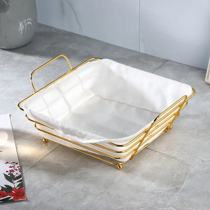 Metal Fruit Storage Basket, Snacks Storage And Organizer Plate - My Store