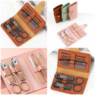 7in1 Nail Kit Leather Pouch - My Store