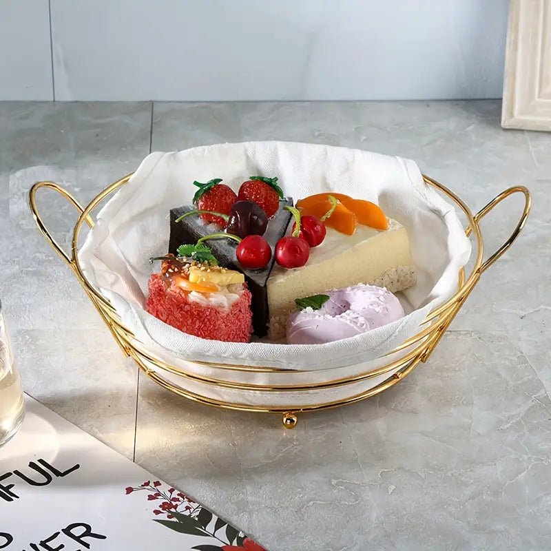 Metal Fruit Storage Basket, Snacks Storage And Organizer Plate - My Store