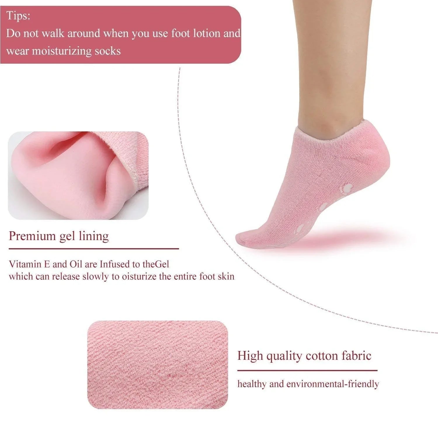 Silicone Moisturizing Gel Socks - Pair - My Store