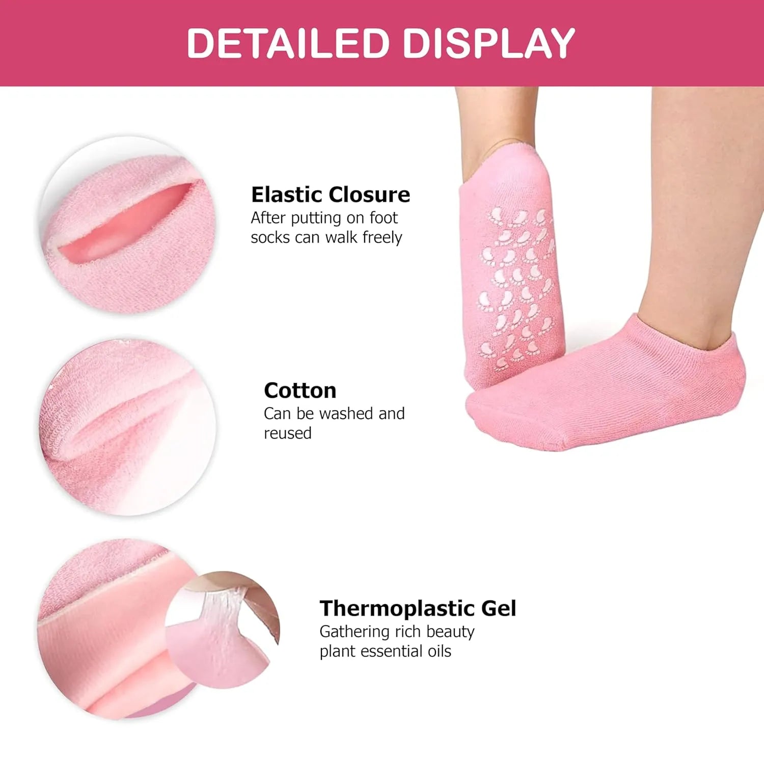 Silicone Moisturizing Gel Socks - Pair - My Store