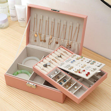 2Layer Leather Jewelry Organizer - My Store