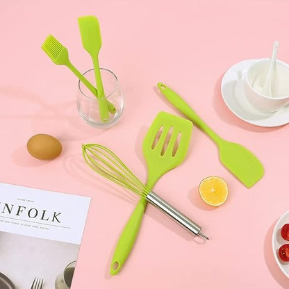 5 Pcs Kitchen Utensils Silicone Spatula Set