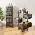 Rotating Kitchen Storage Trolley - Square - My Store