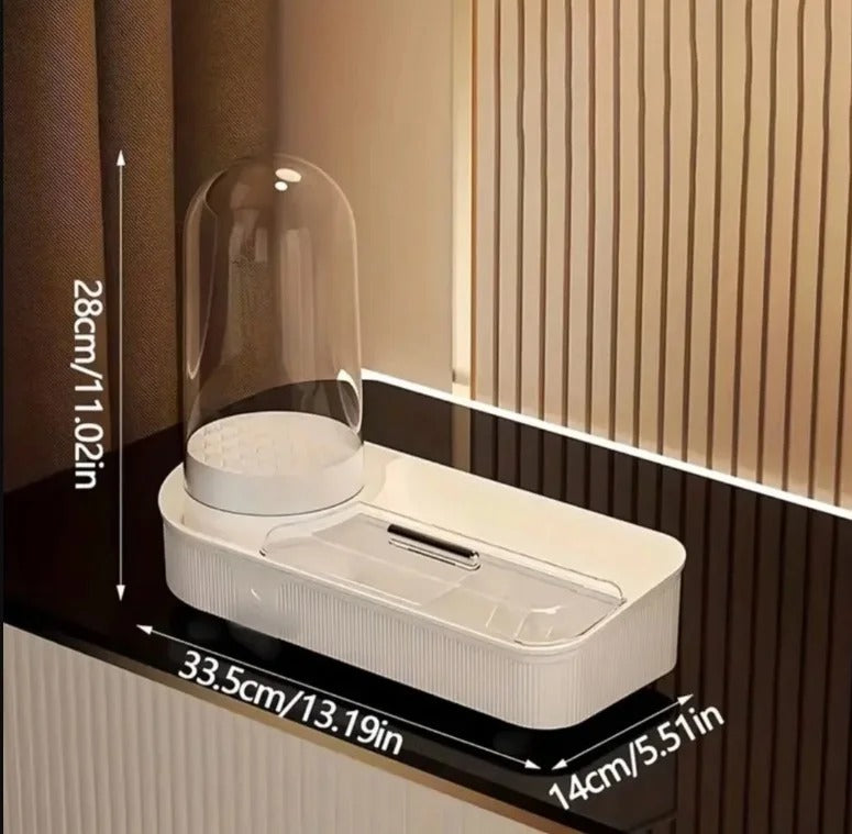 Cosmetic Organizer 360 Rotating Tabletop Storage Makeup & Brush Holder