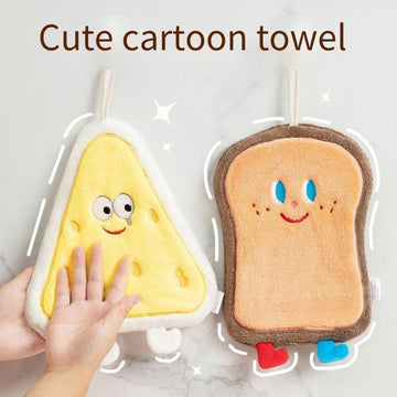 2 Pc Cute Cartoon Character Hanging Towel