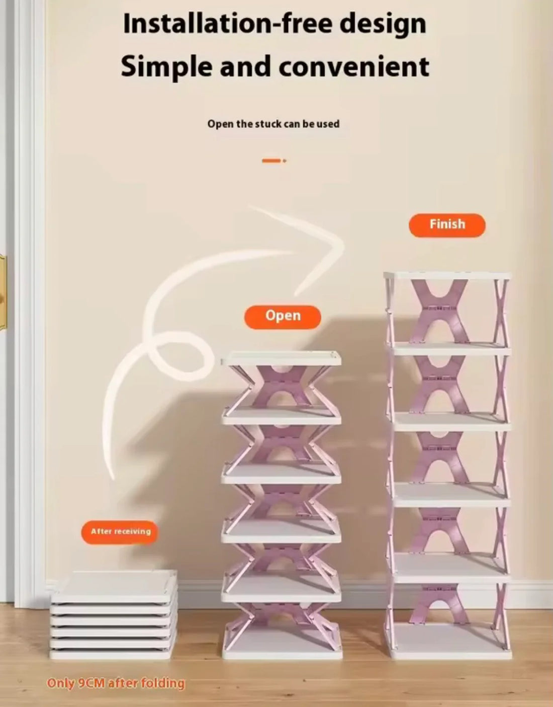 Multi Layer Foldable Storage Rack