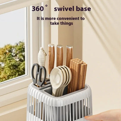 360 Rotating Utensils Rack Multi-Purpose for Knife & Cutlery