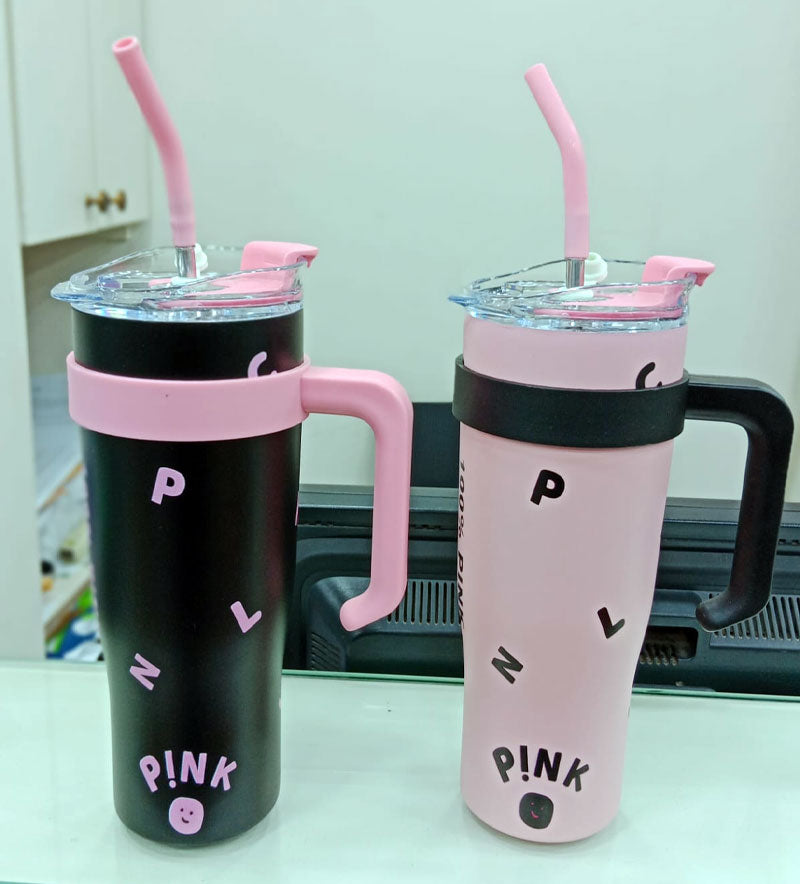 40oz Stainless Steel Tumbler with Handle & Straw -1200ML - My Store