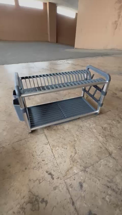 Aluminum Dish Drainer Rack – 2-Tier