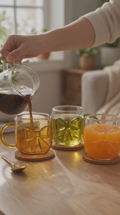 3D Bow Glass Mug – 400ml