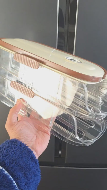 Rolling Auto-Fill Tiered Egg Storage Box