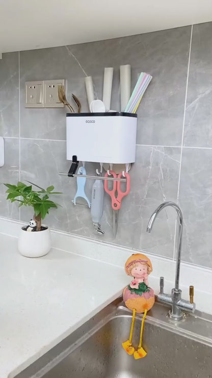 ECOCO Wall-Mounted Kitchen Utensil & Cutlery Holder