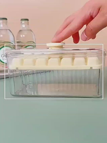 One-Click Smart Ice Cube Mold & Storage Box