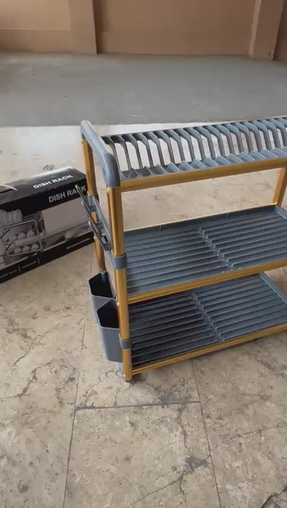 Aluminum 3-Layer Dish Drying Rack