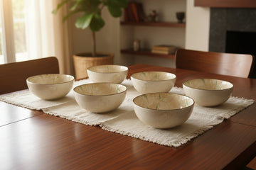 Ceramic Floral Bowl Set – 6 Pieces