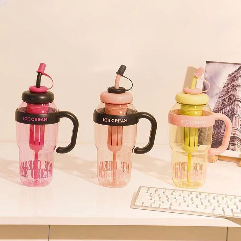 Ice Cream Cup with Straw - My Store