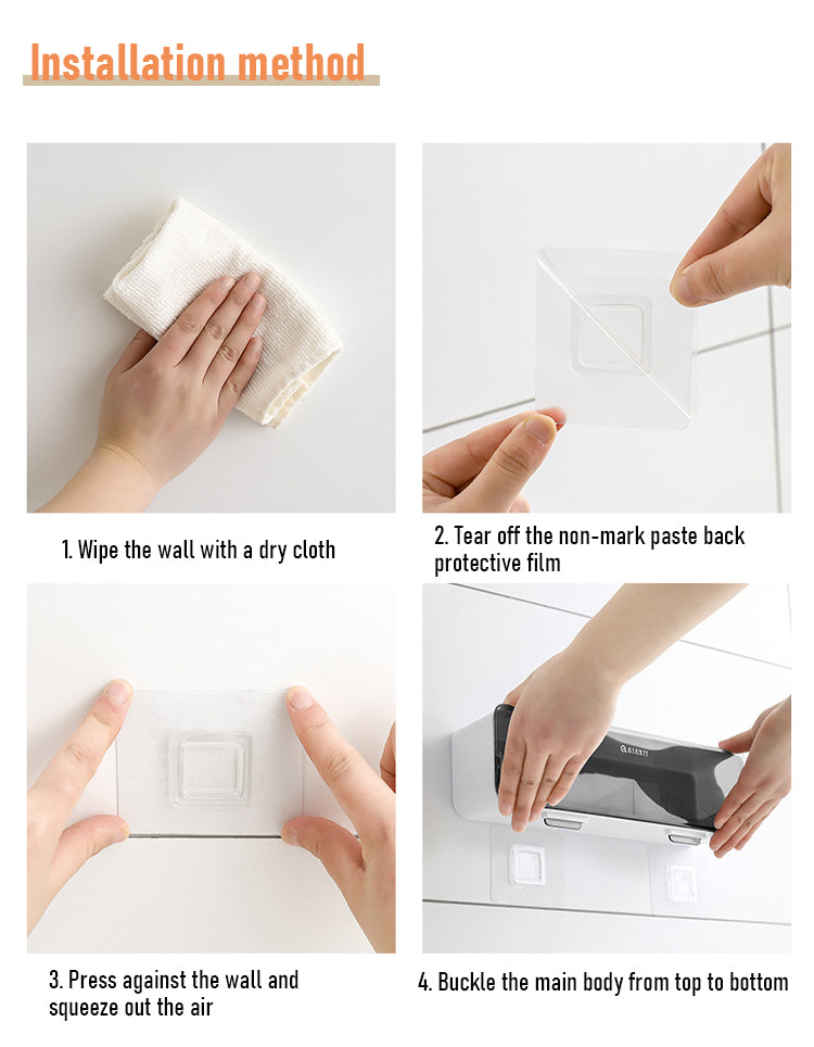 Wall-Mounted 4-Compartment Seasoning Box | No-Drill Kitchen Spice Organizer
