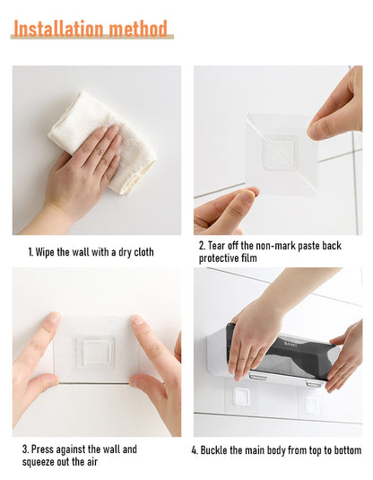 Wall-Mounted 4-Compartment Seasoning Box | No-Drill Kitchen Spice Organizer