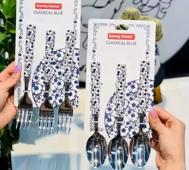 Danny Home "Classical Blue" Porcelain-Handle Cutlery Collection - My Store
