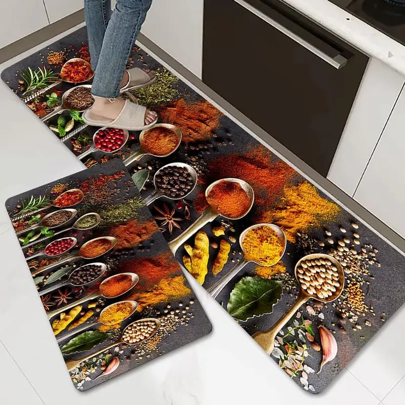 2-Piece Large Runner & Mat Set – Elegant Napa Leather Finish with Anti-Slip Base - My Store