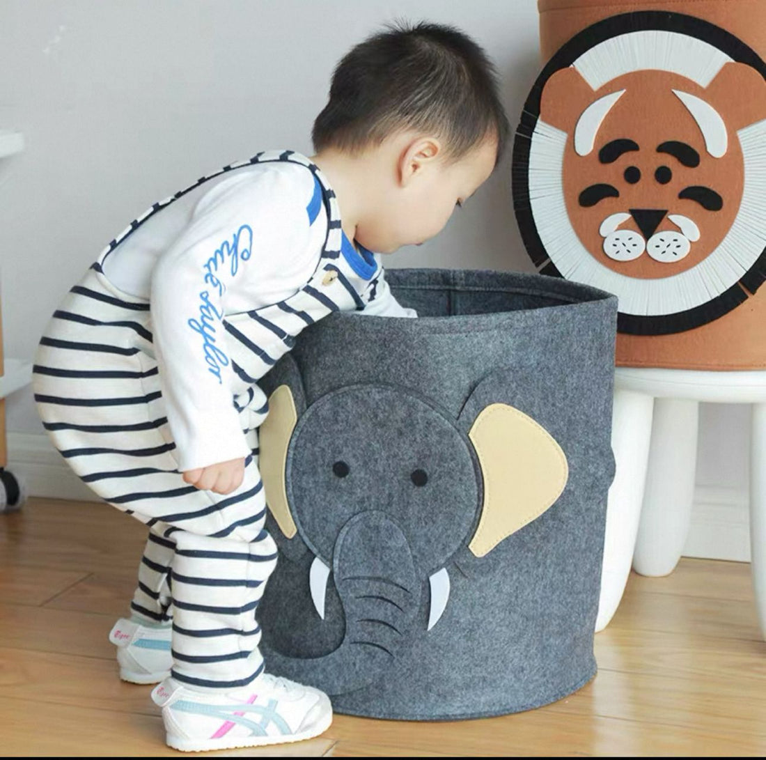 Animal-Themed Felt Storage Basket - My Store