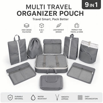 9-in-1 Travel Packing Cube Organizer Set