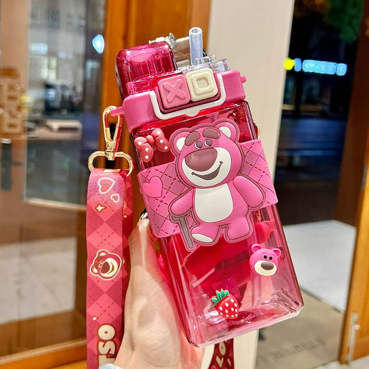 Double-Drink Tritan Cartoon Water Bottle – 520ml