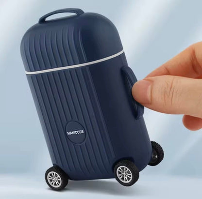 8-Piece Portable Suitcase-Style Manicure & Nail Clipper Set