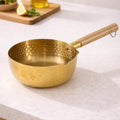 Golden Stainless Steel Saucepan with Wooden Handle - My Store